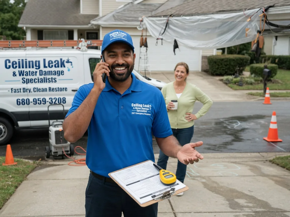Ceiling Leak Cleanup Milburn, OK FAQs